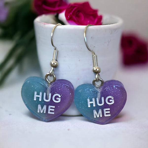 Glitter Conversation Heart Earrings