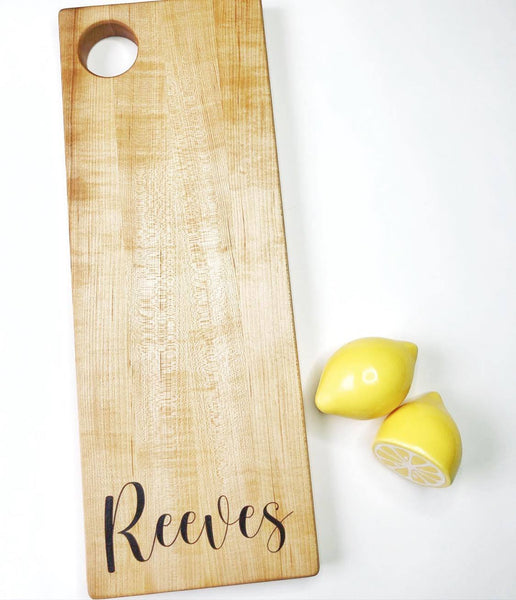 Personalized Engraved Serving Board - Maple