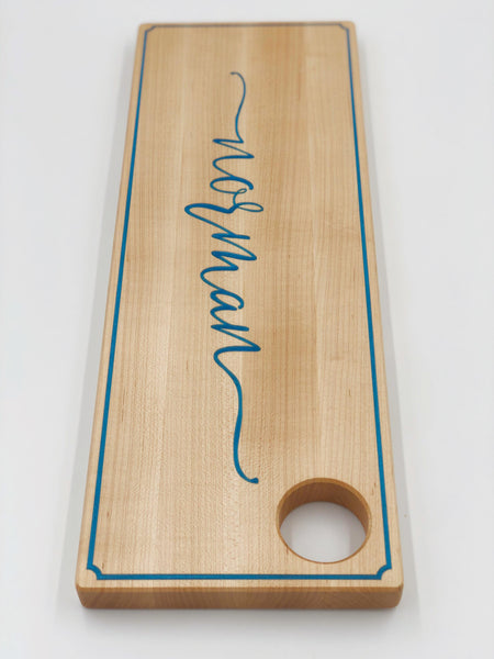 Personalized Engraved Serving Board H - Maple