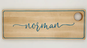 Personalized Engraved Serving Board H - Maple