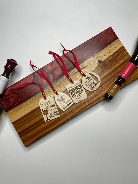 Wine Bottle Tags - Christmas Cheeky Fun