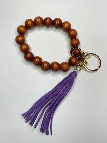 Colorful Keychains - wooden and silicone beads