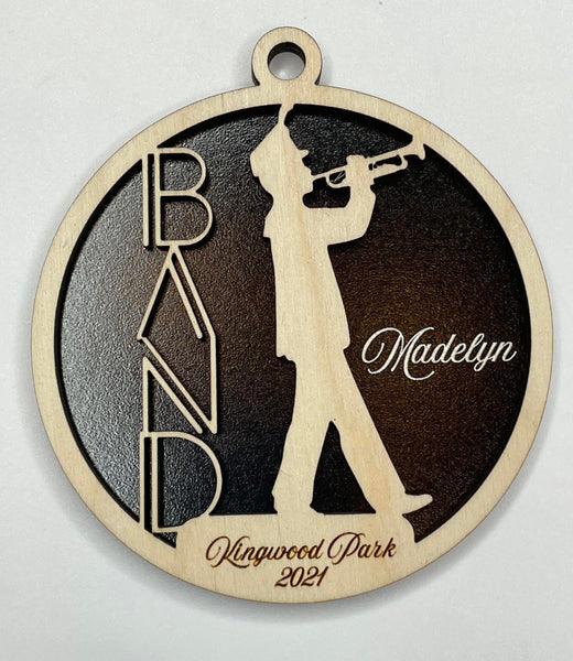 Marching Band Ornaments - Band Booster - Personalized Wooden Ornaments