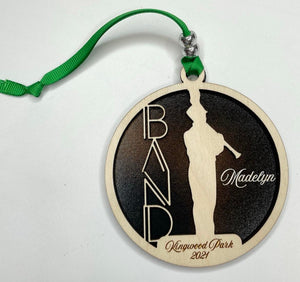 Marching Band Ornaments - Band Booster - Personalized Wooden Ornaments