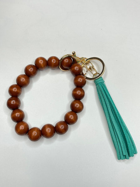 Colorful Keychains - wooden and silicone beads