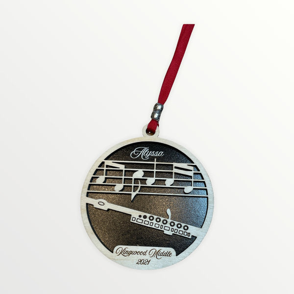 Band Ornaments - Middle School Band Booster - Personalized Wooden Ornaments