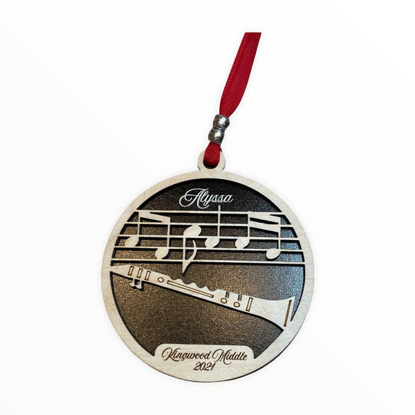 Band Ornaments - Middle School Band Booster - Personalized Wooden Ornaments