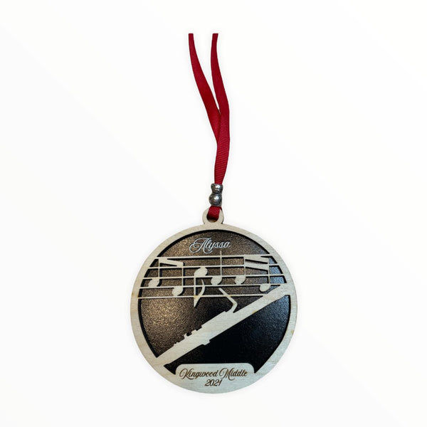 Band Ornaments - Middle School Band Booster - Personalized Wooden Ornaments