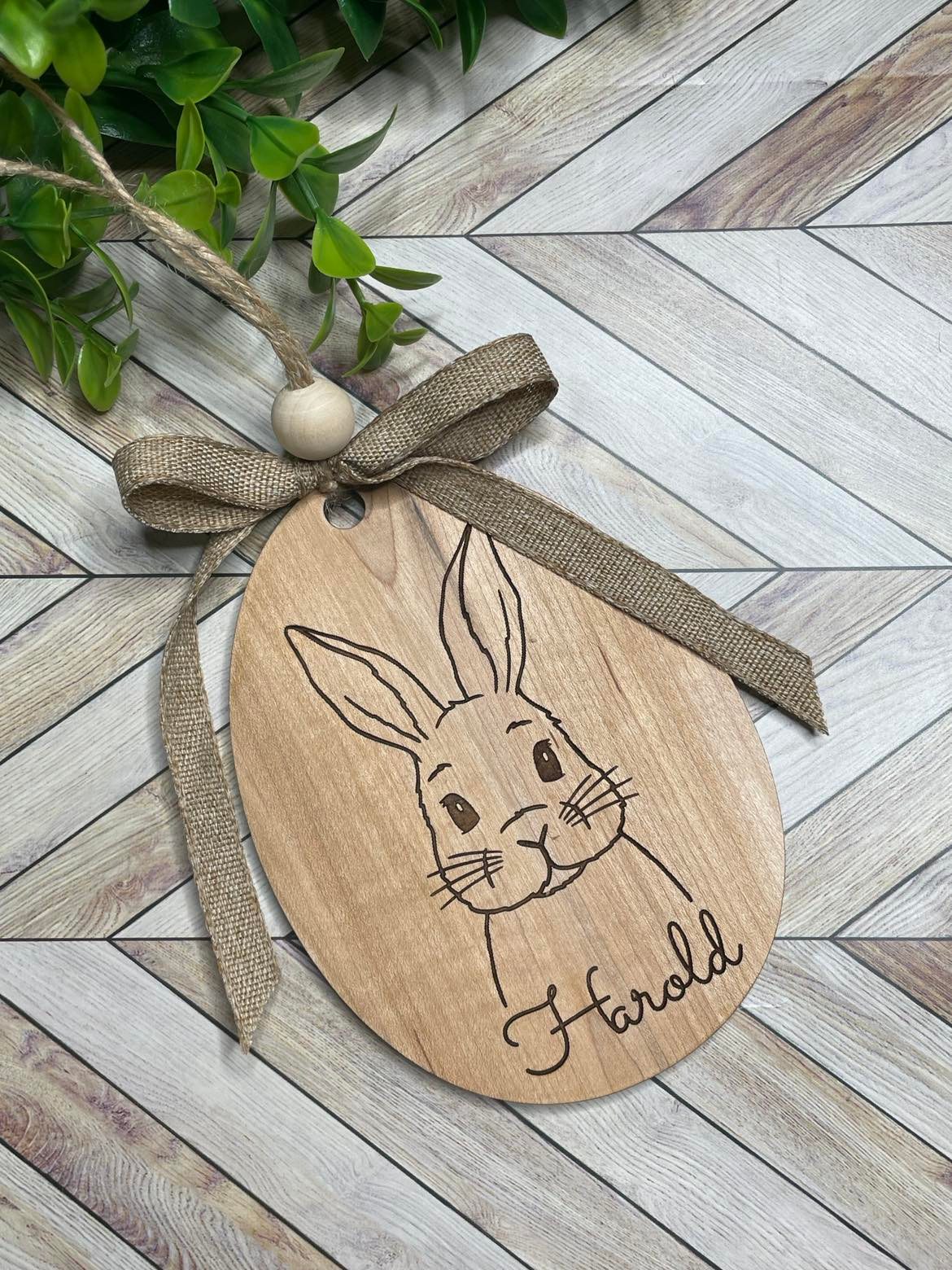 Easter Basket Personalized Bunny Tags