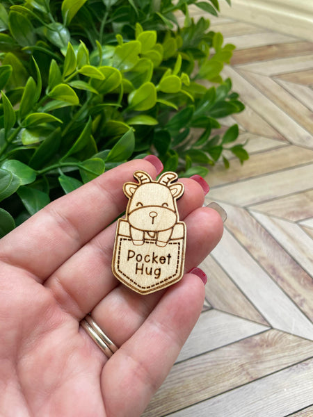 Pocket Hugs/Pocket Pals - Wooden Love Tokens - Farm Animals - Worry Gift