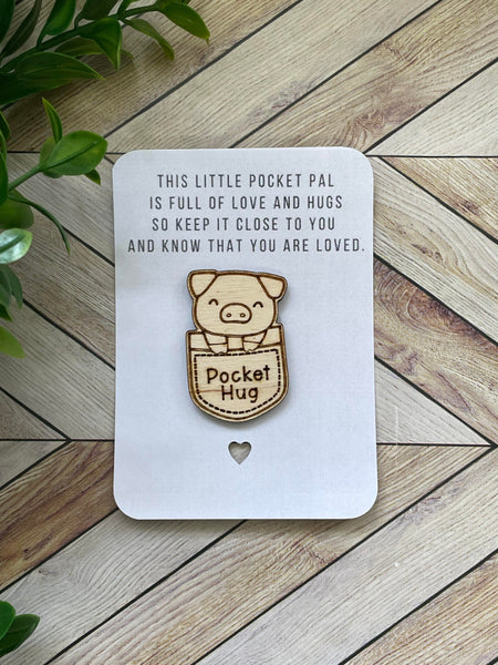 Pocket Hugs/Pocket Pals - Wooden Love Tokens - Farm Animals - Worry Gift