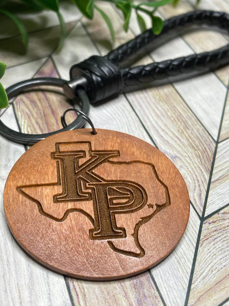 Black Leather Woven Keychain - K-Park High School