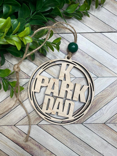 K-PARK Mom and Dad Car Charm/Ornament- K-Park High School