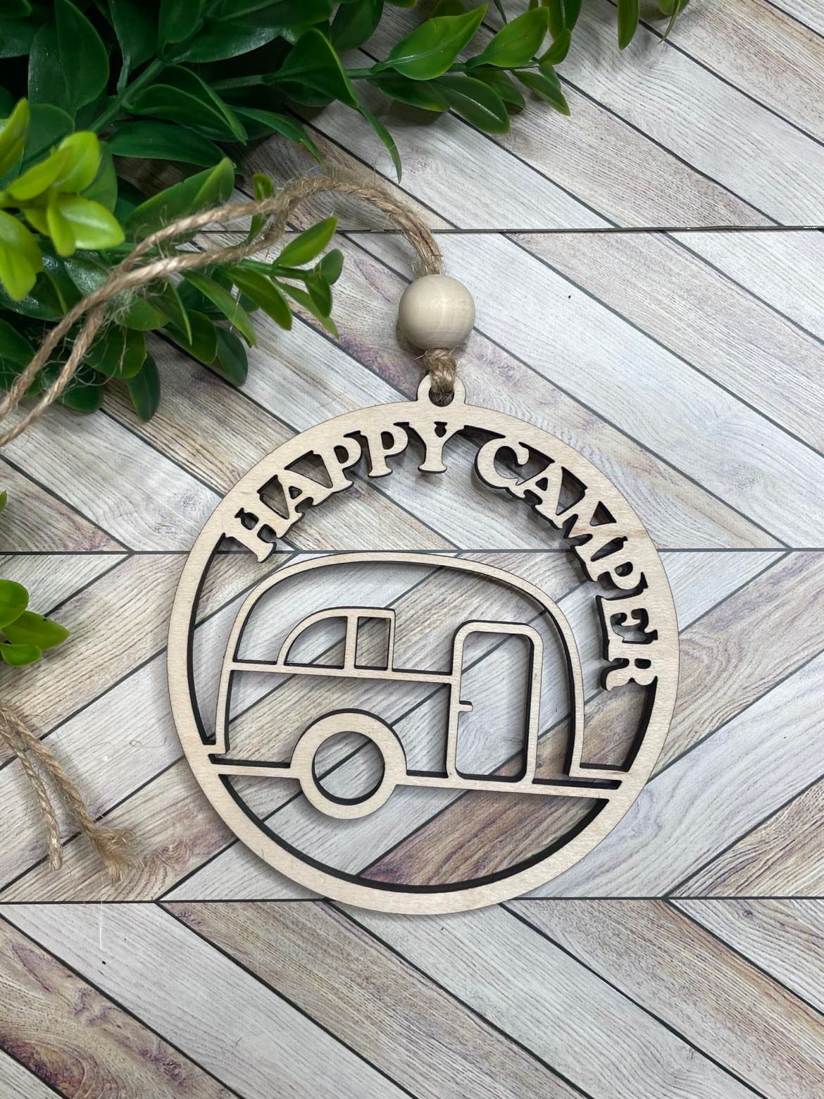 Happy Camper Car Charm/Ornament