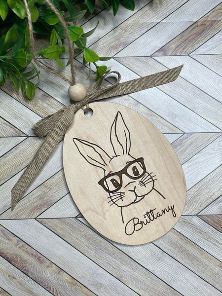 Easter Basket Personalized Bunny Tags