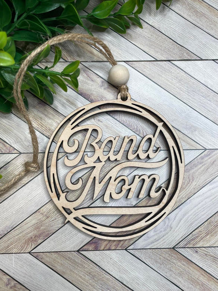 Band Mom and Dad Car Charm/Ornament