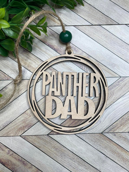 Panther Mom and Dad Car Charm/Ornament