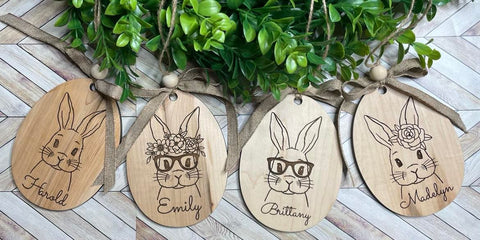 Easter Basket Personalized Bunny Tags