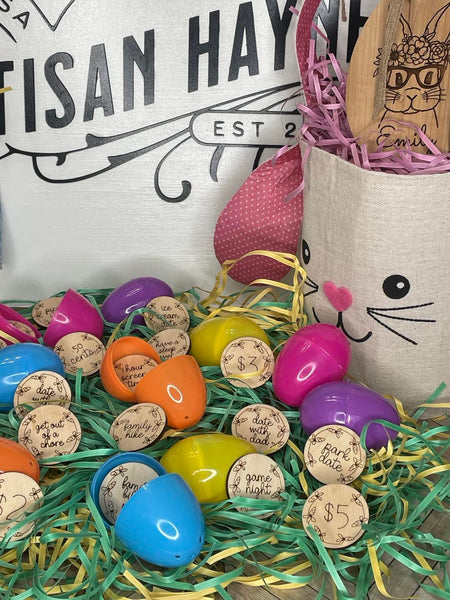 Easter Egg Tokens - Easter Bunny Tokens - Wooden Reward Tokens