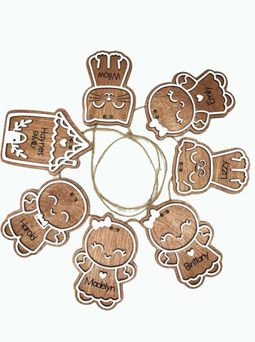 ADD-ON COOKIES for Wooden Gingerbread Custom Garland