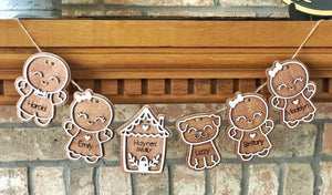 Wooden Gingerbread Custom Garland